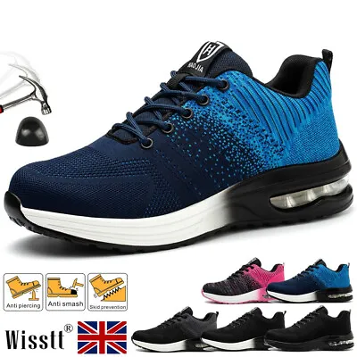 £27.99 • Buy Womens Safety Shoes Sneakers Hiking Steel Toe Cap Trainers Ladies Work Boots New