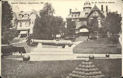 Spanish Cannon~Hagerstown Maryland~1909 Jefferson MD To E FOLGER Nantucket MA • $5.30