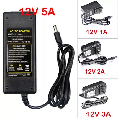 12V 1A 2A 3A 5A AC To DC Power Supply Adapter Charger CCTV LED Lights Universal • $6.99