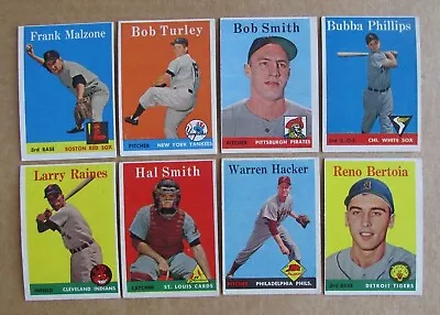 1958 Topps Baseball Card Singles #1-270 Complete Your Set U-pick Updated 1/29 • $2.35