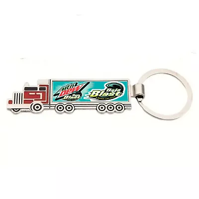 RARE Mtn Dew Baja Blast Semi Truck Flat Metal Keychain Mt Mountain • $12.99