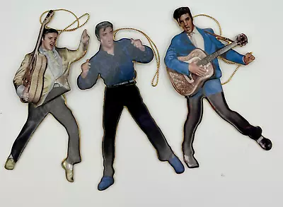 6 ELVIS PRESLEY ROCK 'N' ROLLIN ORNAMENT COLLECTION SET OF 6 2000 And 2001 • $49.99