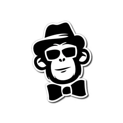 Dapper Monkey Sticker / Decal - Vinyl Car Window Laptop Cool Classy Clean Bumper • $10.50