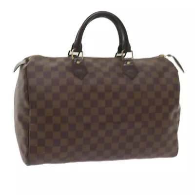 LOUIS VUITTON Damier Ebene Speedy 35 Hand Bag N41363 LV Auth 53620 • $604.80