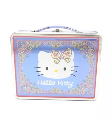 Vintage Sanrio 2003 Hello Kitty Lunchbox Tin Box Company USA Butterfly Design • $19.99