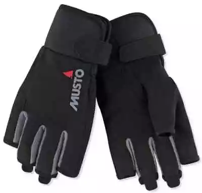 Musto Essential Sailing Short Finger Glove  AUGL003 Black  G14 • £17.99