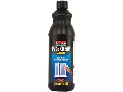 Soudal PVCu Cream Cleaner Solvent Free Windows Doors Plastic Cleaning 1L 1 Litre • £6.49