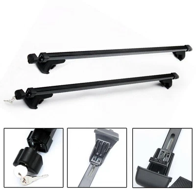 $52.99 • Buy 48  Universal Iron Roof Top Rail Rack Cross Bars Luggage Carrier 130lbs