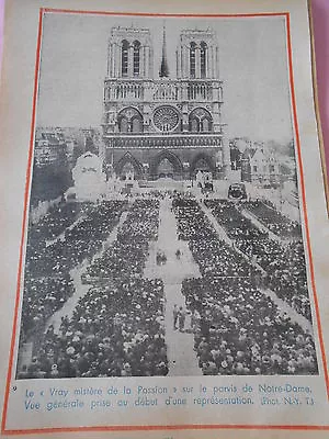 Le Vray Misterio De La Passion Sur Le Forecourt De Notre Dame Print 1935 • $9.06