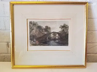 T. Allom S. Fisher Engraving Of The Roman Bridge Over The Moose Framed Print • $85