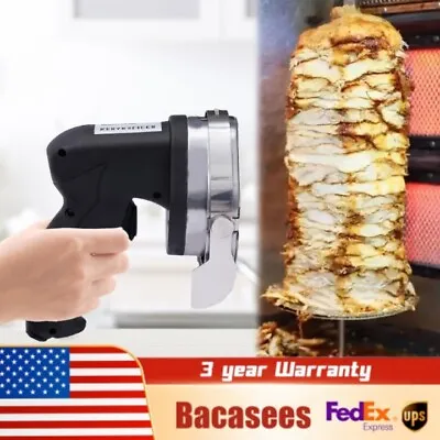 Electric Kebab Cutter Slicer Meat Knife Doner Gyros Shawarma Cutting Machine USA • $88