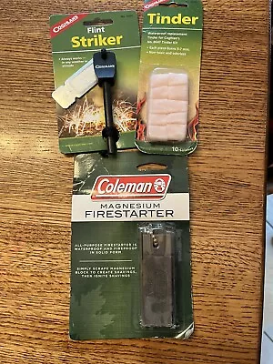 Coleman - Lot Of 3 - Flint Striker /Magnesium Fire Starter / Tinder - Unopened ￼ • $5