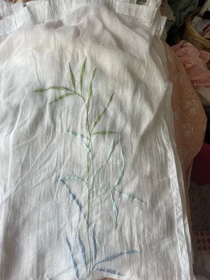 £15 • Buy Vintage Cotton St Michael Voile Tab Top Curtains VGC