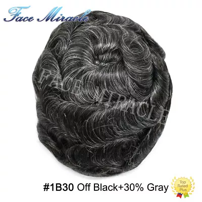 Lace Front Toupee For Men Human Hair Replaccement Mono Mens Toupee Hair Units • $169