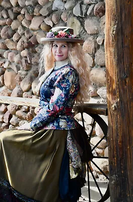 Vintage :Long Skirt Sz 10 M Steampunk Victorian With Bustle Retro Costume • $39.99