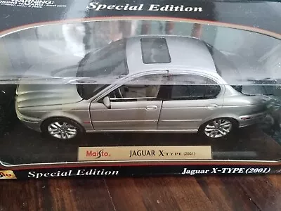 Maisto 1/18 Jaguar X-Type 2001 31621 Special Edition Metallic Silver Boxed Car • £25