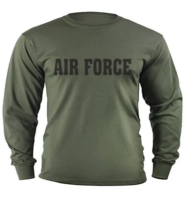 Mens Long Sleeve Graphic Tee Military Tactical Gear Clothing T-shirt Air Force • $16.89