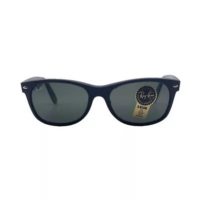 Ray-Ban RB2132 New Wayfarer Black Rubber Sunglasses 55 18 145 - New With Defect • $85