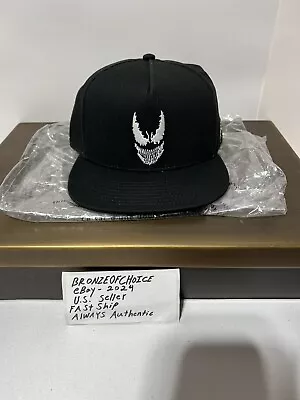 New Venom Vans Hat Marvel Snapback Os One Size Venom Spider-man Black Cap • $23