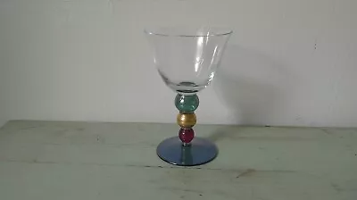 Wine Goblet With Coloured Stem • £4.50