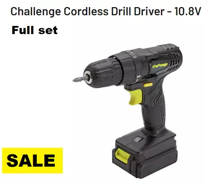 Challenge Cordless Drill Driver Rechargeable Battery Charger Main Unit SET 10.8V • £17.99