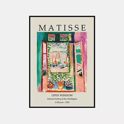 The Open Window By Henri Matisse Exhibition Wall Art Poster Print • $67.05