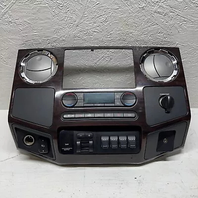 2008-2010 FORD F250 F350 DASH RADIO BEZEL WOODGRAIN OEM Complete With Switches • $250