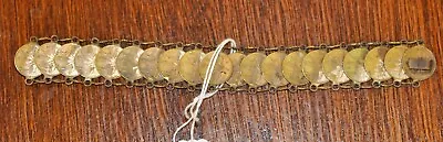 Vintage Pesos Coin Chain Bracelet Mexican Folk Art Beautiful Jewelry • $56