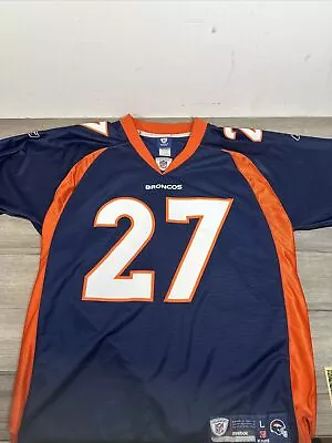 Reebok NFL On Field Denver Broncos Knowshon Moreno #27 Blue Jersey Size L+2 MEN • $24.87