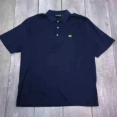 Amen Corner Masters Shirt Mens Large Blue Augusta PGA Solid Golf Polo Top • $21.48