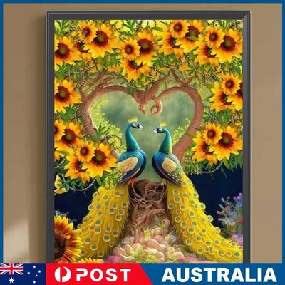 $12.19 • Buy 5D DIY Full Round Drill Diamond Painting Peacock Kit Home Decoration Art Craft