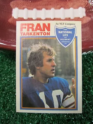 Rare FRAN TARKENTON HOF 1982 National Life Insurance Non-Numbered Vikings Giants • $69.99