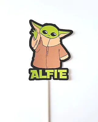 Yoda Baby Cake Topper Personalised X1 ANY NAME • £4.25