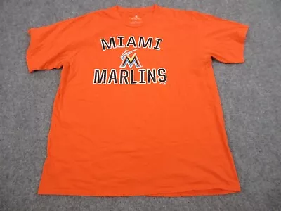 Miami Marlins Shirt Mens Adult Extra Large Orange Logo MLB Baseball Fanatics • $20.85