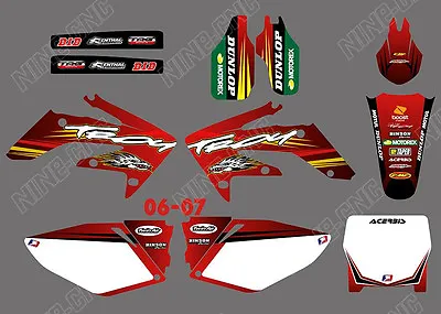 Team Graphics Backgrounds Decals Stickers For Honda CRF250 CRF250R 2006 2007 D3 • $49.99