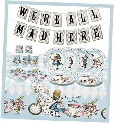Alice In Wonderland Party Decorations And Tableware For 16 Guests | Mad Hatter  • $46.89