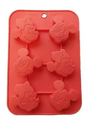 Disney Silicone Cake Mold Large Mickey & Minnie Mouse Smiling Profiles • $12.48