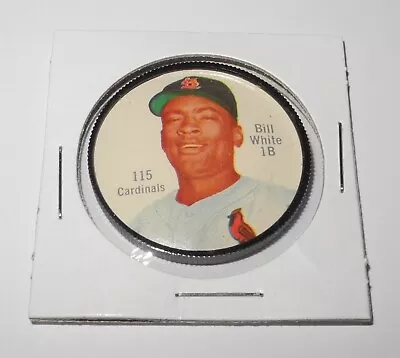 1962 Salada Tea Baseball Coin Pin #115 Bill White St Louis Cardinals Near Mint • $2.96