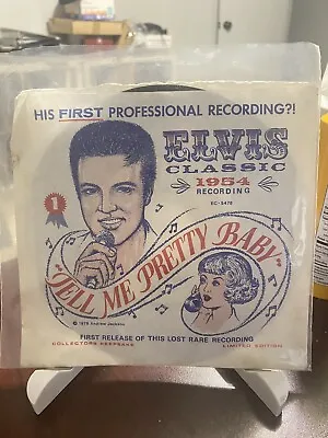 Elvis Impersonator Michael Conley Tell Me Pretty Baby 45rpm Vinyl 1978 Excellent • $10