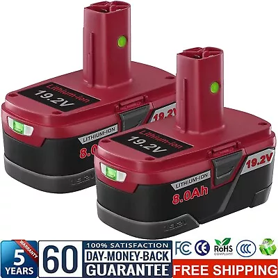 2X 8.0Ah For Craftsman C3 Lithium-Ion Battery 130279005 19.2V 11375 11376 PP2025 • $56.98