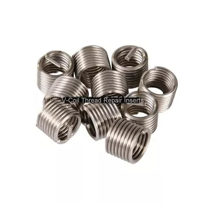 $7.47 • Buy V-Coil 12 Mm Thread Repair Inserts M12 X 1.0 1.0D 10 Off Helicoil Compatible