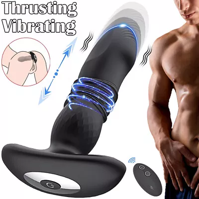 Thrusting Anal Butt Plug Dildo Vibrator Prostate Massager Sex Toys For Men Women • $17.59