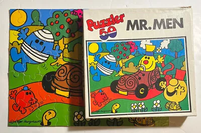 Vintage - Mr Men Jigsaw Puzzle - Puzzler 50 - One Piece Missing • £2.50