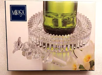 Mikasa Crystal Diamond Fire Wine Set Wine Plate And Bottle Stopper  WY247/914 • $18.50