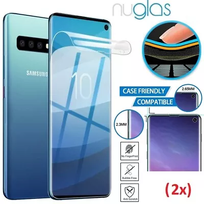 $4.75 • Buy 2x Galaxy Note S23 S22 21 20 FE 10e 8+ Ultra NUGLAS FullScreen Protector Samsung