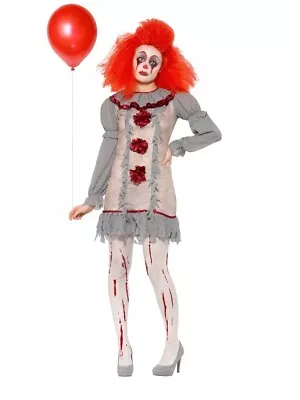 Vintage Clown Lady Pennywise Scary Halloween Ladies Costume • $74.99