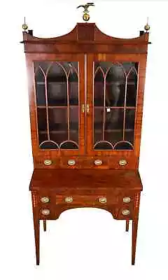 American Mahogany Secretary Bookcase Circa 1820 • $2650