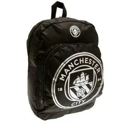 £15.20 • Buy Manchester City Backpack School Bag Rucksack Football Club BLACK REACT