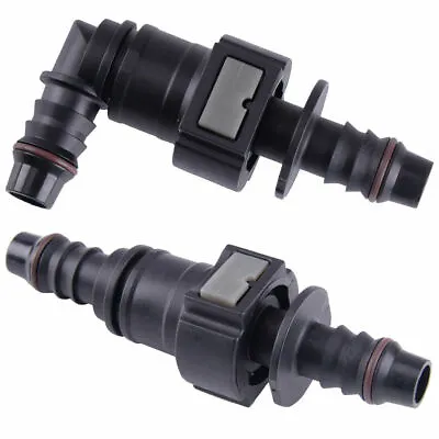 1x Angled Fuel Line Quick Release Coupler Connector Car Boat Bike Van 10mm  • £8.99