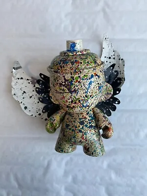 4  2005 Munny World Dunny Custom Paint Colorful With Wings Vinyl Figure • £9.99